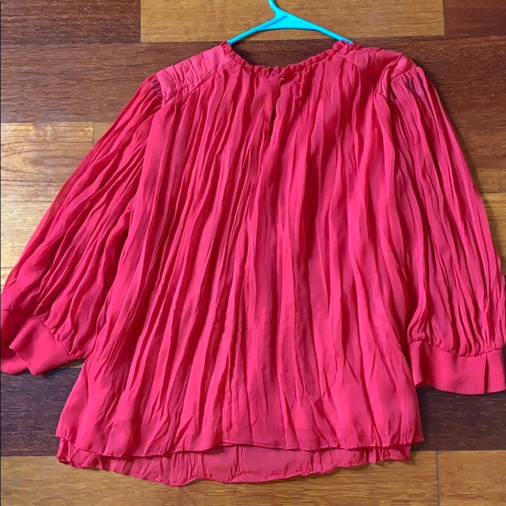 Red chiffon top